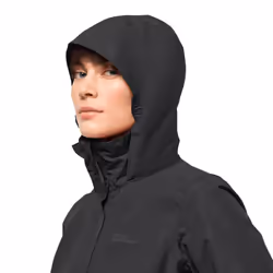 Jack Wolfskin Womens 2022 Stormy Point 2L Waterproof Breathable Jacket - L, Black