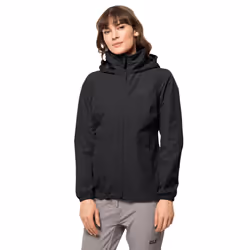 Jack Wolfskin Womens 2022 Stormy Point 2L Waterproof Breathable Jacket - XL, Black