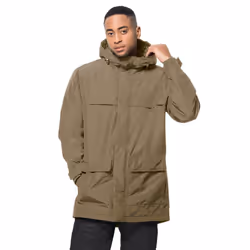 Jack Wolfskin Winterlager Waterproof Insulated Parka Jacket - L, Cookie