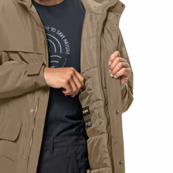 Jack Wolfskin Winterlager Waterproof Insulated Parka Jacket - L, Cookie