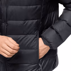 Jack Wolfskin Mens 2022 DNA Tundra Down Water Repellent Breathable Hoody Jacket - 2XL, Phantom