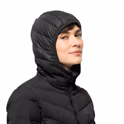 Jack Wolfskin 2023 Tundra Down Water Repellent Hoody Style Jacket - XS, Black
