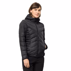 Jack Wolfskin 2023 Tundra Down Water Repellent Hoody Style Jacket - M, Black