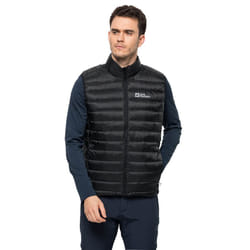 Jack Wolfskin Mens 2022 Pack And Go Down Sleeveless Packable Lightweight Gilet - L, Black