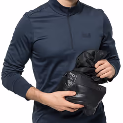 Jack Wolfskin Mens 2022 Pack And Go Down Sleeveless Packable Lightweight Gilet - XL, Black