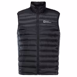 Jack Wolfskin Mens 2022 Pack And Go Down Sleeveless Packable Lightweight Gilet - XL, Black