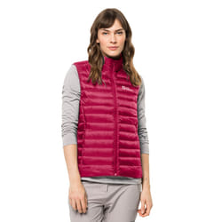 Jack Wolfskin Womens 2022 Pack And Go Down Sleeveless Waterproof Gilet - S, Cranberry