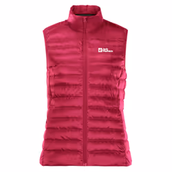 Jack Wolfskin Womens 2022 Pack And Go Down Sleeveless Waterproof Gilet - S, Cranberry