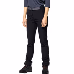 Jack Wolfskin Womens Stollberg Outdoor Warm Softshell Hiking Trousers - Black - 8, Black