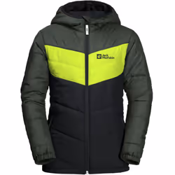 Jack Wolfskin Kids Three Hills Windproof Water Repellent Winter Jacket Coat - 3-4 Yrs, Phantom
