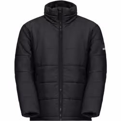 Jack Wolfskin Kids Spirit Insulated Warm Winter Padded High Collar Jacket Coat - 7-8 Yrs, Black