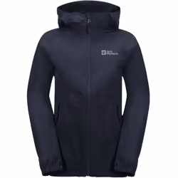 Jack Wolfskin Kids Stormy Point Waterproof Hooded Warm Winter Jacket Coat - 5-6 Yrs, Night Blue