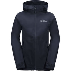 Jack Wolfskin Kids Stormy Point Waterproof Hooded Warm Winter Jacket Coat - 5-6 Yrs, Night Blue