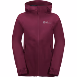 Jack Wolfskin Kids Stormy Point Waterproof Hooded Warm Winter Jacket Coat - 1.5-2 Yrs, Dark Ruby