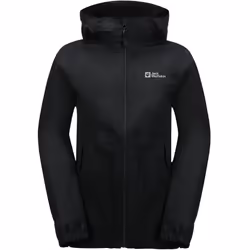 Jack Wolfskin Kids Stormy Point Waterproof Hooded Warm Winter Jacket Coat - 5-6 Yrs, Black