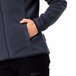 Jack Wolfskin Womens 2024 Moonrise Full Zip Warm Recycled Fleece Sweater - XS, Night Blue