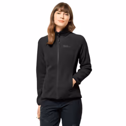 Jack Wolfskin Womens Moonrise Full Zip Warm Recycled Fleece Sweater - L, Black
