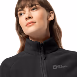 Jack Wolfskin Womens Moonrise Full Zip Warm Recycled Fleece Sweater - L, Black