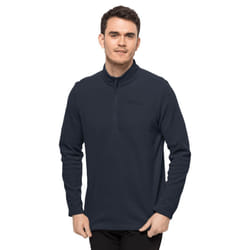 Jack Wolfskin Mens 2022 Taunus Half Zip Breathable Fleece Pullover Sweater - M, Night Blue