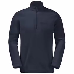 Jack Wolfskin Mens 2022 Taunus Half Zip Breathable Fleece Pullover Sweater - M, Night Blue