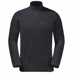 Jack Wolfskin Mens 2022 Taunus Half Zip Breathable Fleece Pullover Sweater - S, Black