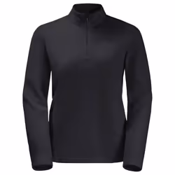 Jack Wolfskin Womens 2022 Taunus Half Zip Lightweight Fleece Pullover Sweater - S, Black