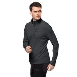 Jack Wolfskin Mens 2022 Kolbenberg Half Zip Stretch Midlayer Fleece Sweater - S, Phantom