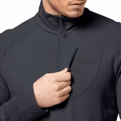 Jack Wolfskin Mens 2022 Kolbenberg Half Zip Stretch Midlayer Fleece Sweater - S, Phantom