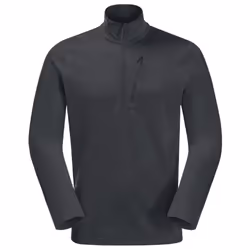 Jack Wolfskin Mens 2022 Kolbenberg Half Zip Stretch Midlayer Fleece Sweater - S, Phantom