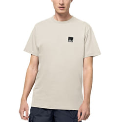 Jack Wolfskin Mens 365 Casual Cotton Crew Neck Short Sleeve T-Shirt Top Tee - S, Winter Pearl