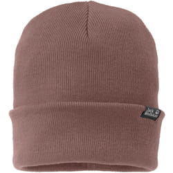 Jack Wolfskin Unisex Ribbed Fine Knit Cuffed Winter Warm Beanie Hat - One Size, Afterglow
