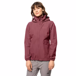 Jack Wolfskin Womens Stormy Point 2L Windproof Waterproof Jacket - S, Sangria Red
