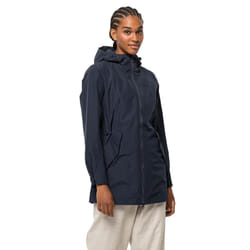 Jack Wolfskin Womens Dakar Parka Lightweight Waterproof Windproof Jacket - S, Night Blue