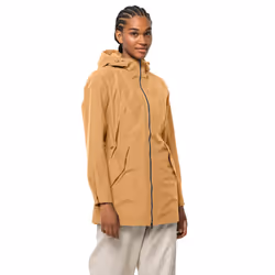 Jack Wolfskin Womens Dakar Parka Lightweight Waterproof Windproof Jacket - S, Honey Yellow
