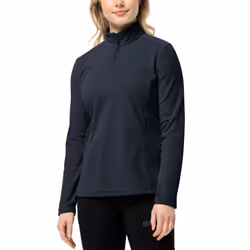 Jack Wolfskin Womens Taunus Half Zip Outdoor Warm Winter Pullover Fleece - L, Night Blue