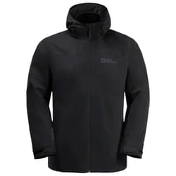 Jack Wolfskin Mens 2025 Taubenberg 3 In 1 Waterproof Windproof Golf Jacket - M, Black/Black