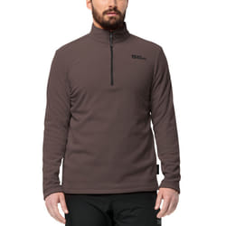 Jack Wolfskin Mens Taunus Half  Zip Outdoor Warm Winter Pullover Fleece Jumper - M, Red Earth