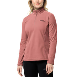 Jack Wolfskin Womens Taunus Half Zip Outdoor Warm Winter Pullover Fleece - XL, Blush Powder