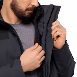 Jack Wolfskin Mens Romberg 3 In 1 Waterproof Windproof Hooded Jacket - L, Phantom