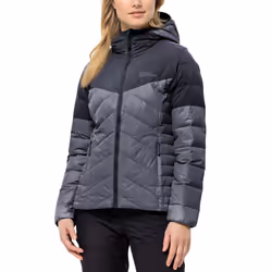 Jack Wolfskin Womens Tundra Down Water Repellent Softshell Jacket Coat - L, Dolphin