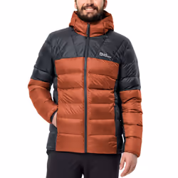 Jack Wolfskin Mens Nebelhorn Down Padded Windproof Jacket Coat - Carmine