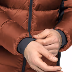 Jack Wolfskin Mens Nebelhorn Down Padded Windproof Jacket Coat - Carmine