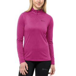 Jack Wolfskin Womens Sky Thermal Half Zip Baselayer Fleece Top - XL, New Magenta
