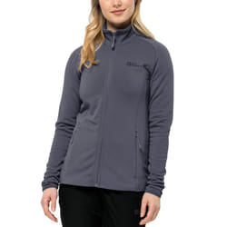Jack Wolfskin Womens Baisleberg Full Zip Stretch Fleece Jacket - XL, Dolphin