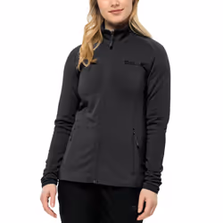 Jack Wolfskin Womens Baisleberg Full Zip Stretch Fleece Jacket - L, Black