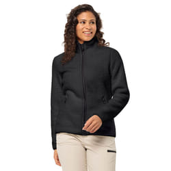 Jack Wolfskin Womens High Curl Fleece Cosy Soft Feel Comfort Jacket - XS, Black