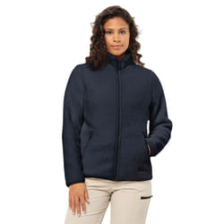 Jack Wolfskin Womens High Curl Fleece Cosy Soft Feel Comfort Jacket - L, Night Blue