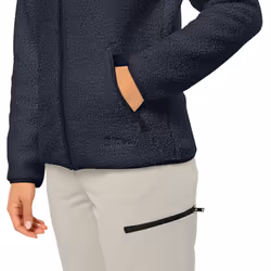 Jack Wolfskin Womens High Curl Fleece Cosy Soft Feel Comfort Jacket - L, Night Blue