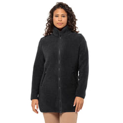Jack Wolfskin Womens High Curl Soft Feel Breathable Fleece Coat Jacket - M, Black