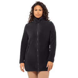 Jack Wolfskin Womens High Curl Soft Feel Breathable Fleece Coat Jacket - S, Black